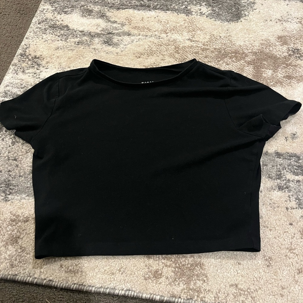 wild fable black crop top